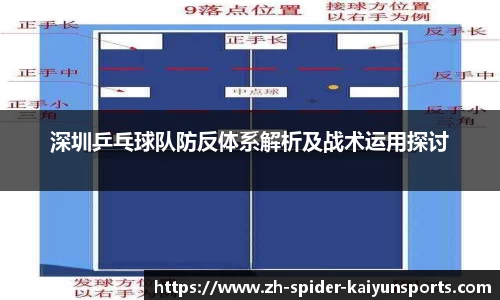 深圳乒乓球队防反体系解析及战术运用探讨